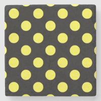 Gelbe Polka-Punkte auf schwarzem Hintergrund