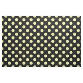 Gelbe Polka-Punkte auf schwarzem Hintergrund Stoff (Fat Quarter (45,7 x 55,9 cm))