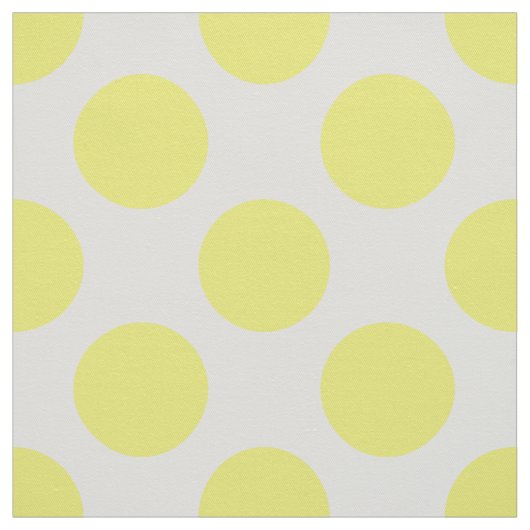 Gelbe Polka-Punkte auf Weiß Stoff (Muster)