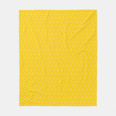 Gelbe Polka-Punkte Fleecedecke (Vorderseite)