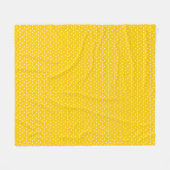 Gelbe Polka-Punkte Fleecedecke (Vorderseite (Horizontal))