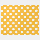 Gelbe Polka-Punkte Fleecedecke (Vorderseite (Horizontal))