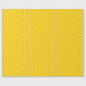 Gelbe Polka-Punkte Geschenkpapier (Flach)