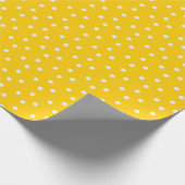 Gelbe Polka-Punkte Geschenkpapier (Ecke)