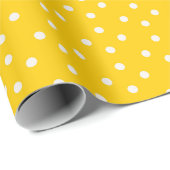Gelbe Polka-Punkte Geschenkpapier (Rolleneckpunkt)
