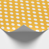 Gelbe Polka-Punkte Geschenkpapier (Ecke)