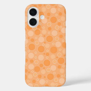 gelbe Polka-Punkte im Retro-Stil der sechziger Jah iPhone 16 Hülle