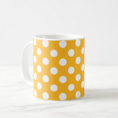 Gelbe Polka-Punkte Kaffeetasse (Vorderseite Links)