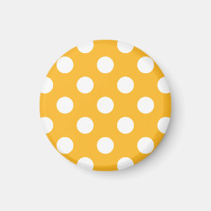 Gelbe Polka-Punkte Magnet