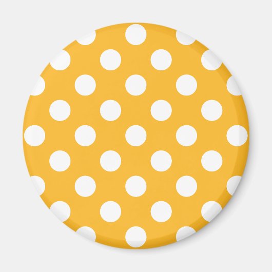 Gelbe Polka-Punkte Magnet (Vorne)
