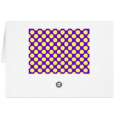 Gelbe Polka Punkte mit Lila Hintergrund STaylor (Rückseite Horizontal)