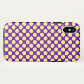 Gelbe Polka Punkte mit Lila Hintergrund STaylor Case-Mate iPhone Hülle (Rückseite (Horizontal))