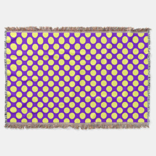 Gelbe Polka Punkte mit Lila Hintergrund STaylor Decke