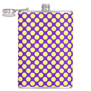 Gelbe Polka Punkte mit Lila Hintergrund STaylor Flachmann
