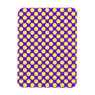 Gelbe Polka Punkte mit Lila Hintergrund STaylor Magnet