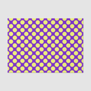 Gelbe Polka-Punkte mit lila Hintergrund STaylor Seidenpapier