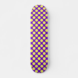 Gelbe Polka Punkte mit Lila Hintergrund STaylor Skateboard