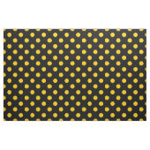 Gelbe Polka-Punkte mit schwarzem Hintergrund Stoff (Fat Quarter (45,7 x 55,9 cm))