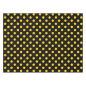 Gelbe Polka-Punkte mit schwarzem Hintergrund Tischdecke (Vorderseite (Horizontal))