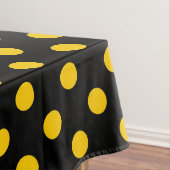 Gelbe Polka-Punkte mit schwarzem Hintergrund Tischdecke (Beispiel)
