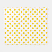 Gelbe Polka-Punkte mit weißem Hintergrund Fleecedecke (Vorderseite (Horizontal))