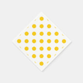 Gelbe Polka-Punkte mit weißem Hintergrund Serviette (Ecke)