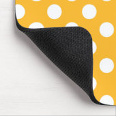 Gelbe Polka-Punkte Mousepad (Ecke)