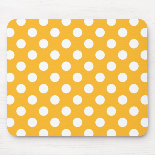 Gelbe Polka-Punkte Mousepad (Vorne)