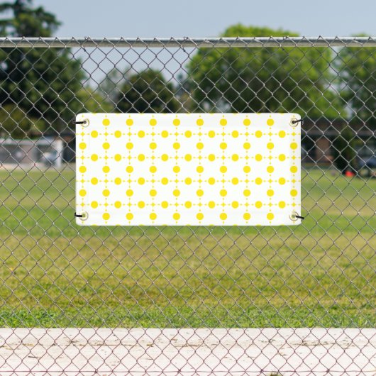 Gelbe Polka-Punkte, Polka-Dottern-Muster, Punkte,  Banner (Insitu)