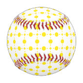 Gelbe Polka-Punkte, Polka-Dottern-Muster, Punkte,  Baseball (Vorderseite)