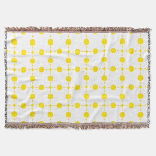 Gelbe Polka-Punkte, Polka-Dottern-Muster, Punkte, Decke (Vorderseite)