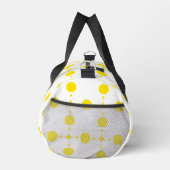 Gelbe Polka-Punkte, Polka-Dottern-Muster, Punkte,  Duffle Bag (Rechts)