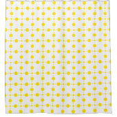 Gelbe Polka-Punkte, Polka-Dottern-Muster, Punkte, Duschvorhang (Vorderseite)