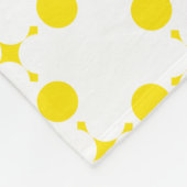Gelbe Polka-Punkte, Polka-Dottern-Muster, Punkte,  Fleecedecke (Ecke)