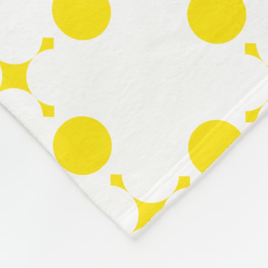 Gelbe Polka-Punkte, Polka-Dottern-Muster, Punkte, Fleecedecke (Ecke)