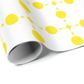 Gelbe Polka-Punkte, Polka-Dottern-Muster, Punkte, Geschenkpapier (Rolleneckpunkt)