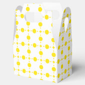 Gelbe Polka-Punkte, Polka-Dottern-Muster, Punkte,  Geschenkschachtel (Geöffnet)