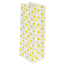 Gelbe Polka-Punkte, Polka-Dottern-Muster, Punkte,  Geschenktüte Für Weinflaschen