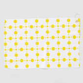 Gelbe Polka-Punkte, Polka-Dottern-Muster, Punkte,  Golfhandtuch (Horizontal)