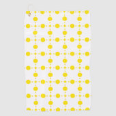 Gelbe Polka-Punkte, Polka-Dottern-Muster, Punkte,  Golfhandtuch (Vorderseite)
