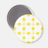 Gelbe Polka-Punkte, Polka-Dottern-Muster, Punkte,  Magnet (Vorderseite/Rückseite)