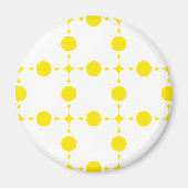 Gelbe Polka-Punkte, Polka-Dottern-Muster, Punkte,  Magnet (Vorne)