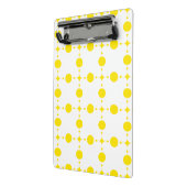 Gelbe Polka-Punkte, Polka-Dottern-Muster, Punkte, Mini Klemmbrett (Gewinkelt2)