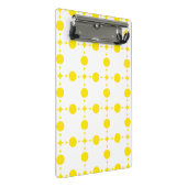Gelbe Polka-Punkte, Polka-Dottern-Muster, Punkte, Mini Klemmbrett (Schrägansicht)