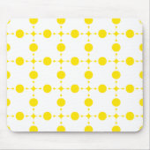 Gelbe Polka-Punkte, Polka-Dottern-Muster, Punkte,  Mousepad (Vorne)