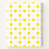 Gelbe Polka-Punkte, Polka-Dottern-Muster, Punkte, Notizblock (Rückseite)