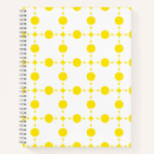 Gelbe Polka-Punkte, Polka-Dottern-Muster, Punkte, Notizblock (Vorderseite)