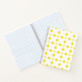 Gelbe Polka-Punkte, Polka-Dottern-Muster, Punkte, Notizblock (Innenseite)