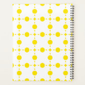 Gelbe Polka-Punkte, Polka-Dottern-Muster, Punkte, Planer (Rückseite)