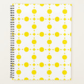 Gelbe Polka-Punkte, Polka-Dottern-Muster, Punkte, Planer (Vorderseite)